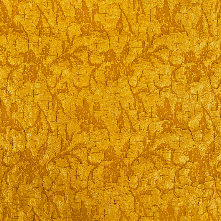 Crinkle Motif Double Weave - Weft-Stretch - Gold