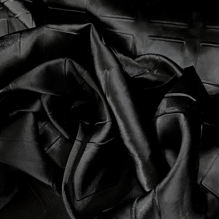 Geometric Embossed Satin - Black