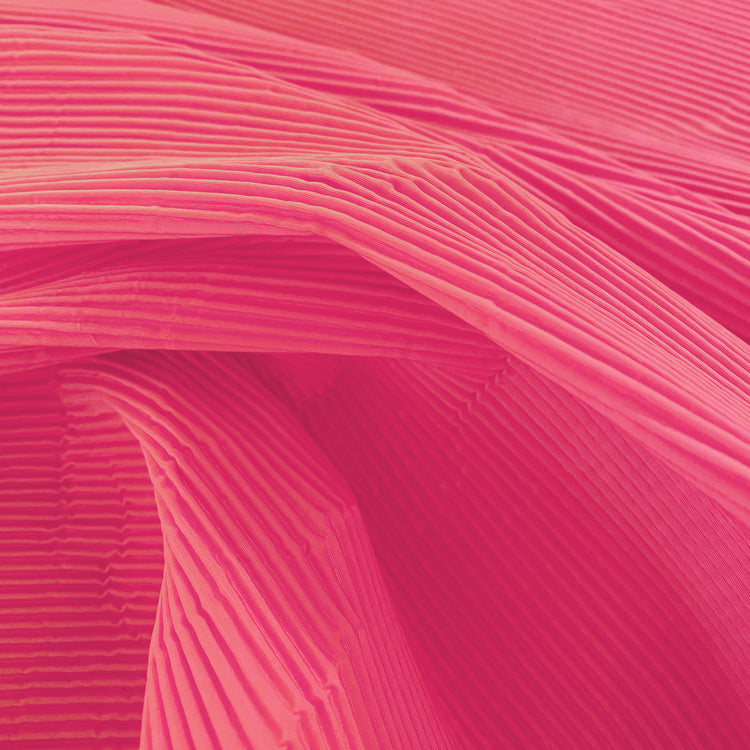 Accordion-Pleated Taffeta - Hot Pink