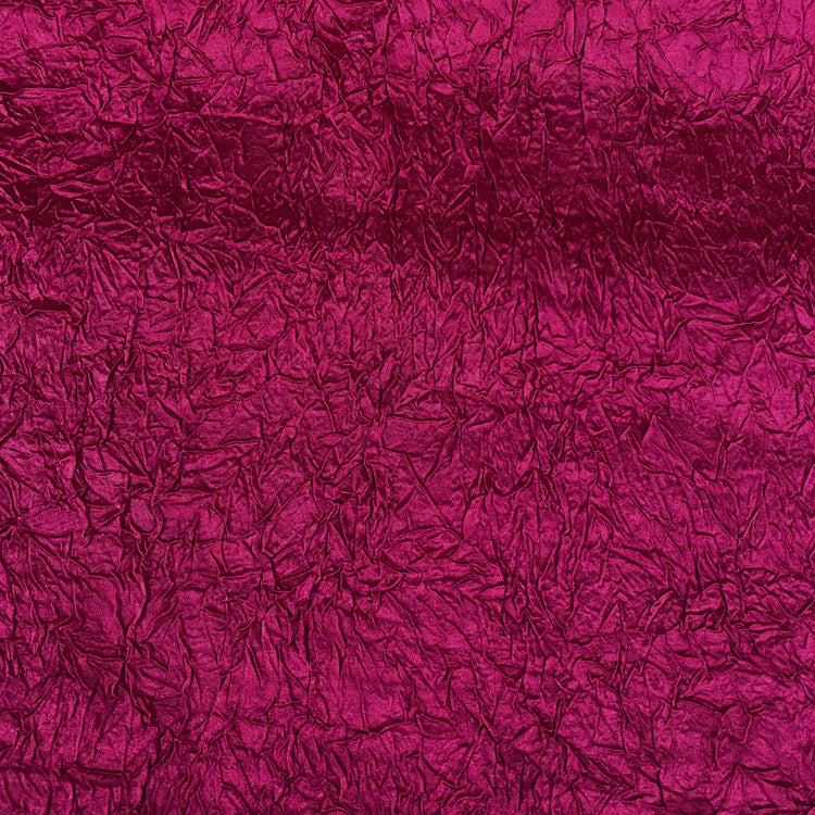 Satin Bonded Plisse - Cerise