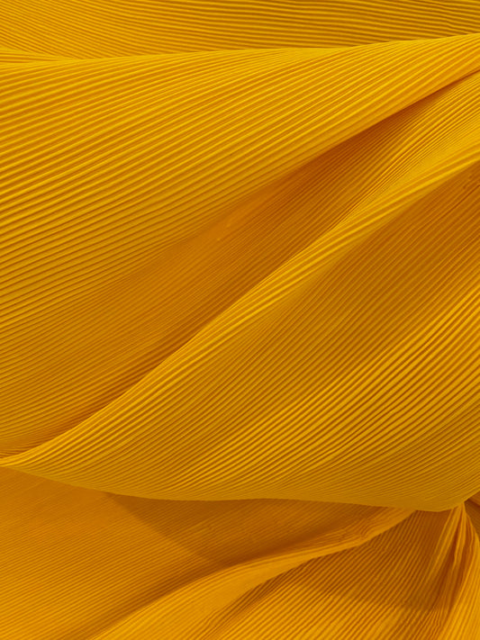 Accordion-Pleated Taffeta - Yellow