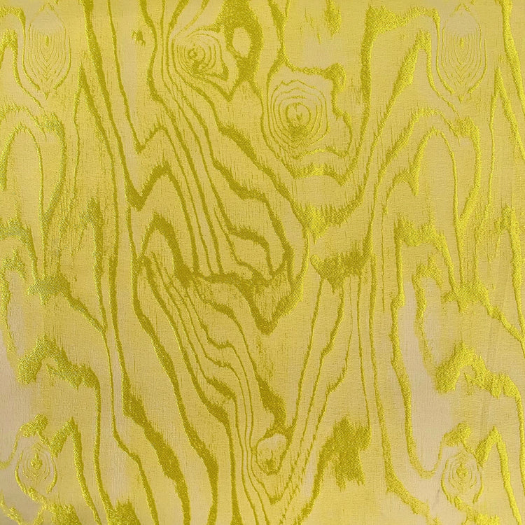 Contour Tree Wave Damask - Lime Yellow