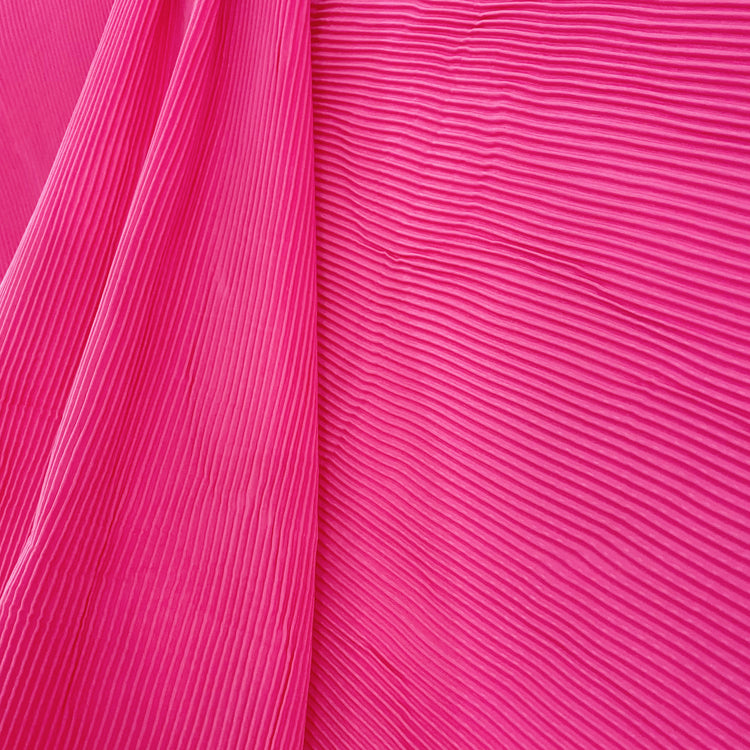 Accordion-Pleated Taffeta - Deep Pink