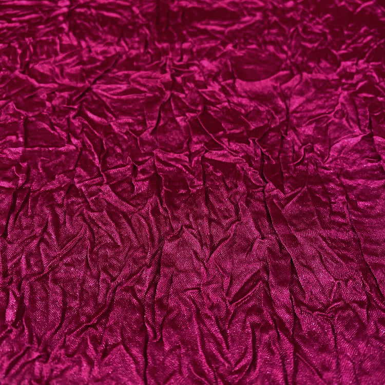 Satin Bonded Plisse - Cerise