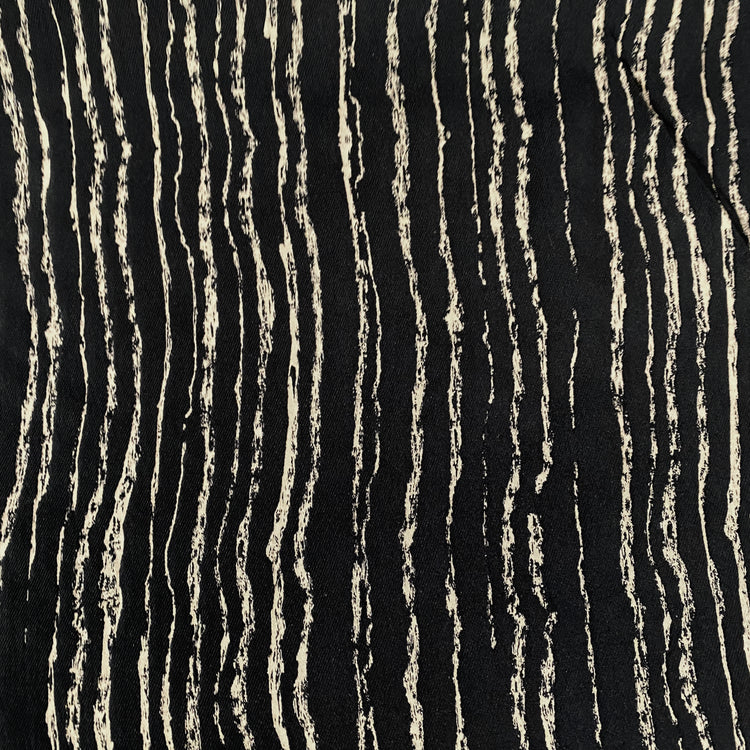 Embossed Painted Stripe Jacquard - Black/Tan