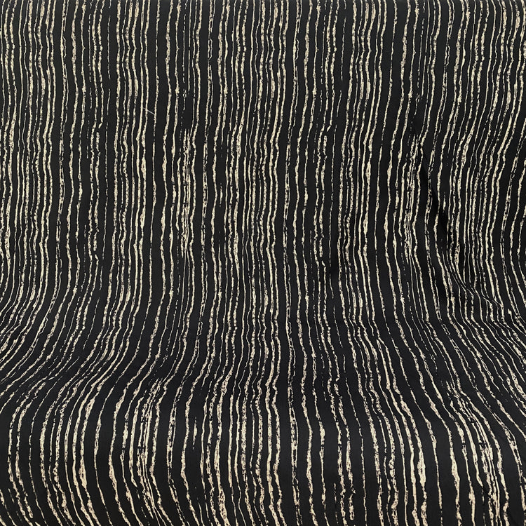 Embossed Painted Stripe Jacquard - Black/Tan