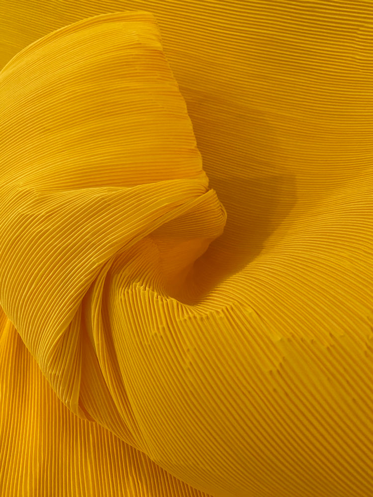 Accordion-Pleated Taffeta - Yellow