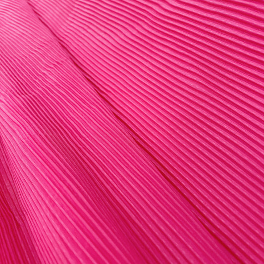 Accordion-Pleated Taffeta - Deep Pink