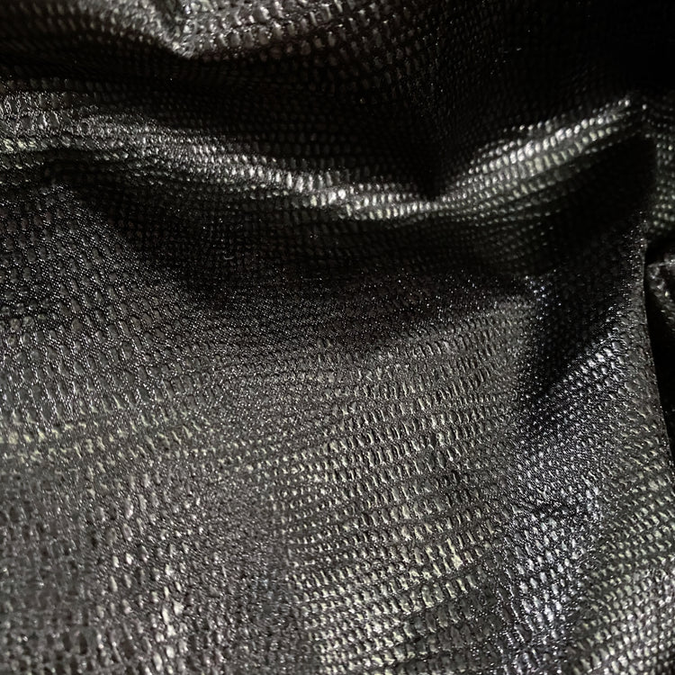 Snake Skin Finished Satin - Black