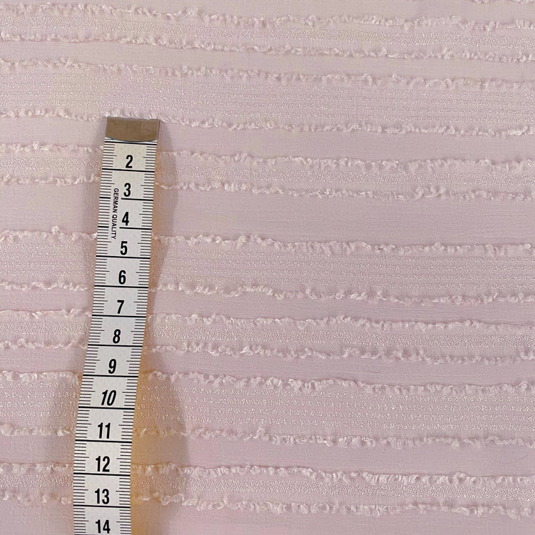 Flange Striped Sheer Crepon - Light Pink
