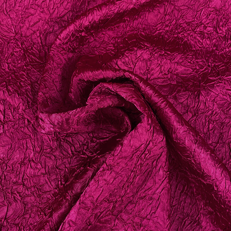 Satin Bonded Plisse - Cerise