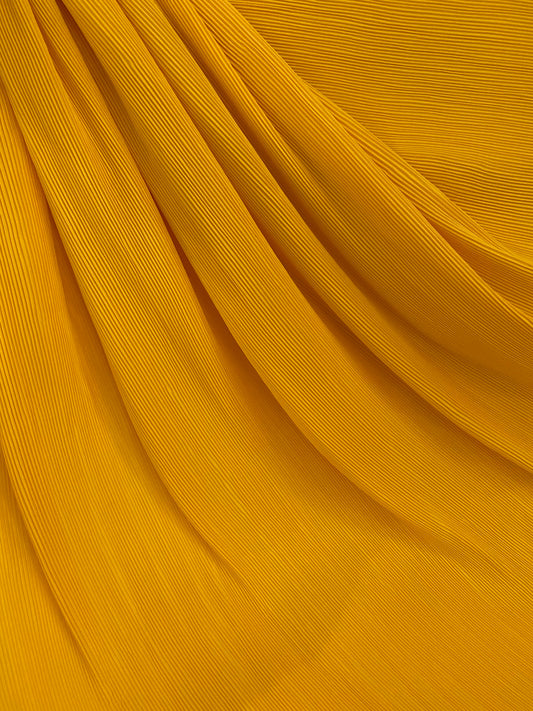 Accordion-Pleated Taffeta - Yellow