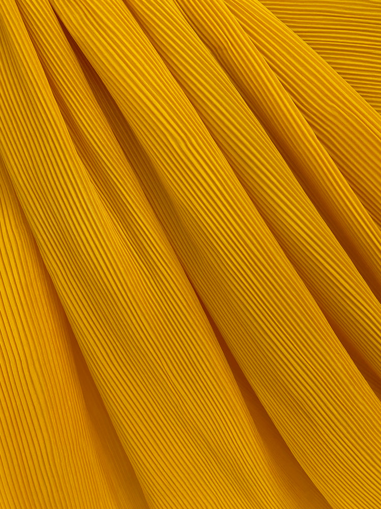 Accordion-Pleated Taffeta - Yellow