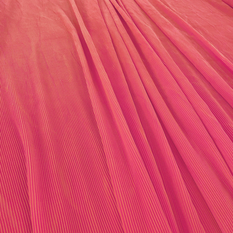 Accordion-Pleated Taffeta - Hot Pink