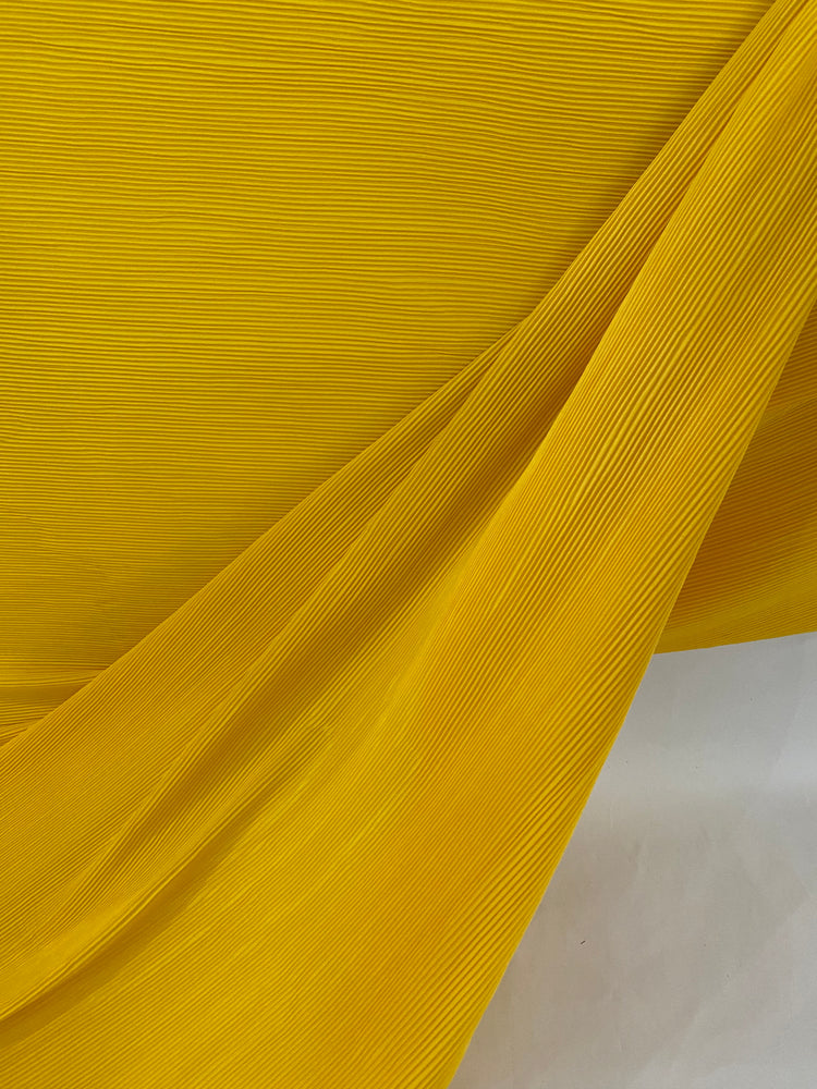 Accordion-Pleated Taffeta - Yellow