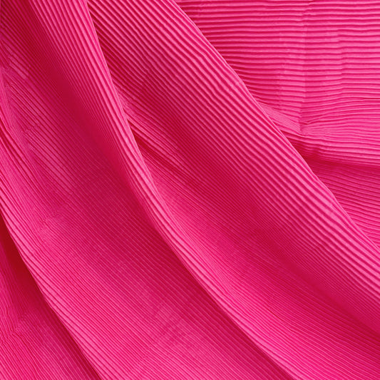 Accordion-Pleated Taffeta - Deep Pink