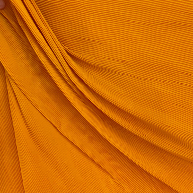 Accordion-Pleated Taffeta - Dark Orange