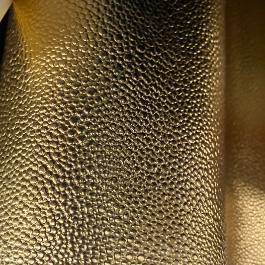 Foiled Snake Faux Leather - Fine - Gold
