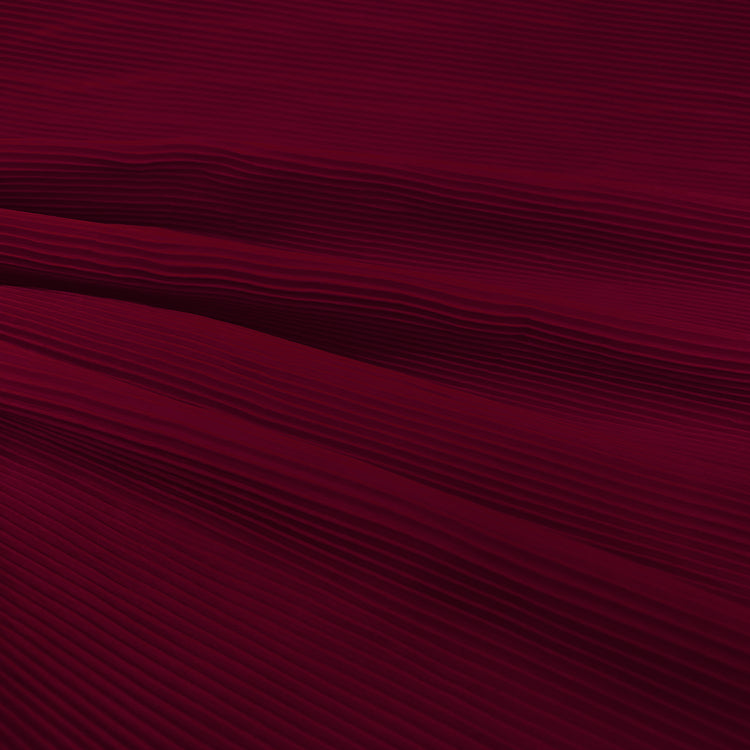 Accordion-Pleated Taffeta - Dark Red