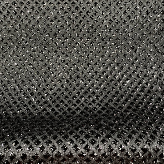 Diamond Sequined Boucle Knit - Black