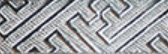 Foiled Embossed Geometric Maze Motif - Faux Leather - Silver