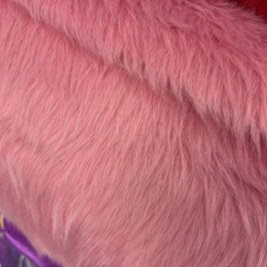 Faux Mink Fur - Short Medium Pile - Pink