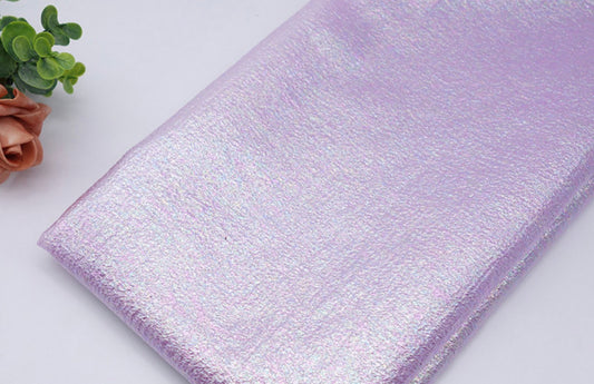 Holographic Foiled Chiffon - Plum/Holographic