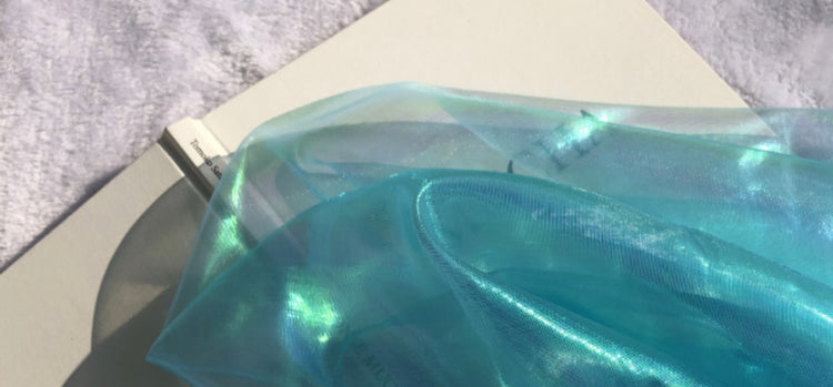 Holographic Organza - Dark Turquoise