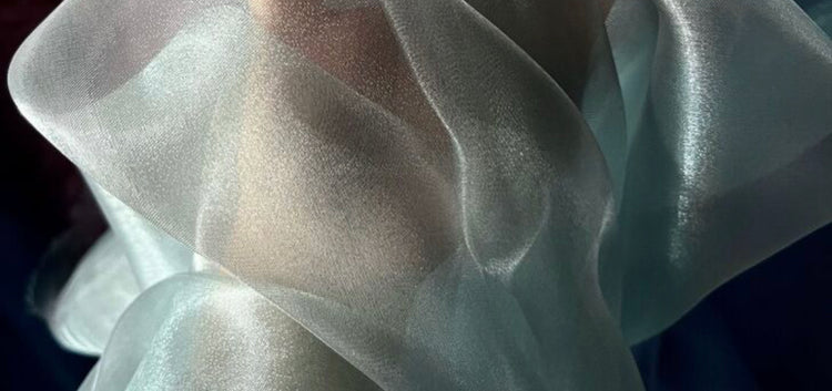 Metallic Organza - Sea Green