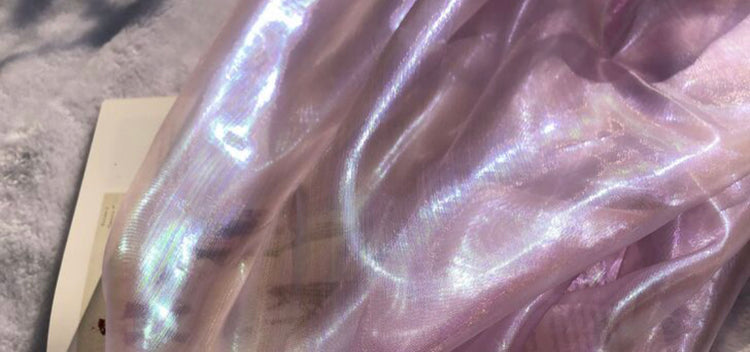 Holographic Organza- Light Pink