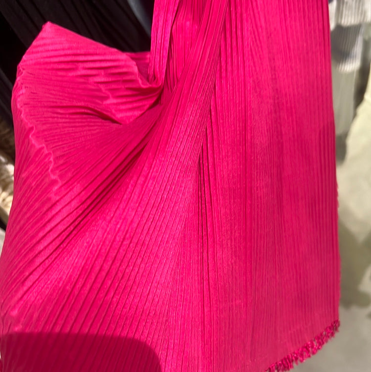 Accordion-Pleated Taffeta - Fuchsia