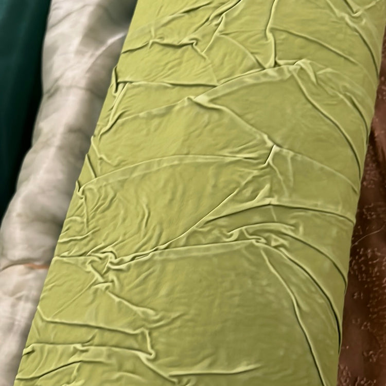 Creased Sateen - Olive