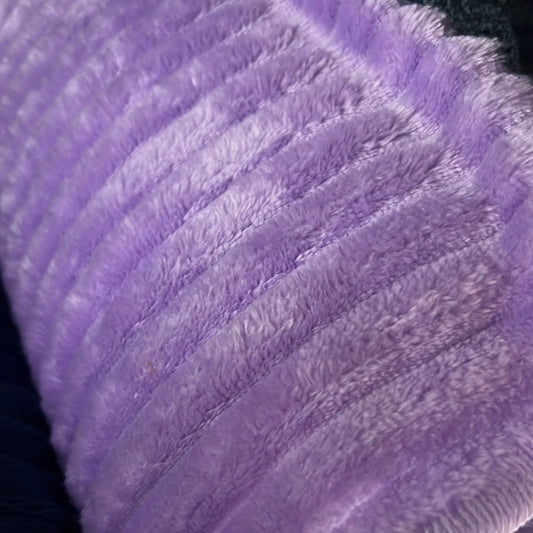 Pelted Striped Faux Fur - Short Pile -  Plum Purple