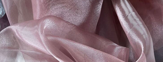 Metallic Organza - Dusty Pink