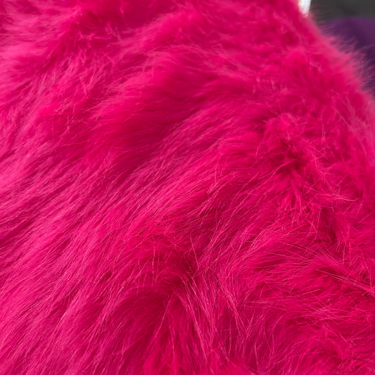 Faux Fox Fur - Medium Pile - Hot Pink