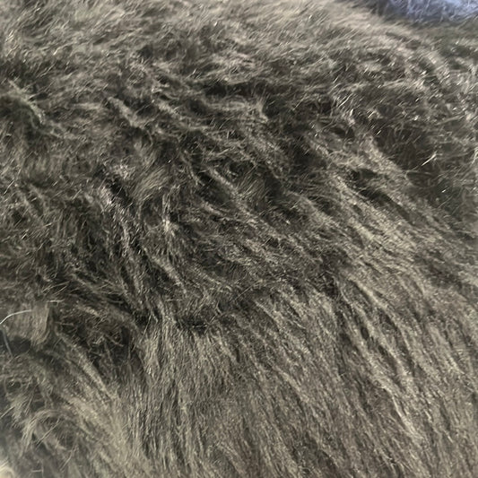 Faux Mink Fur - Short Medium Pile - Black