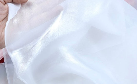 Shimmered Organza - White